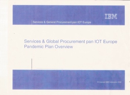 First Page of IBM Pandemic Document