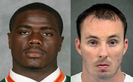 Car accident victim, Jonathan Ferrell (l), was murdered by Officer Randall Kerrick (r)
