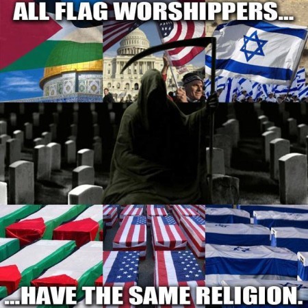 "All flag worshipers have the same religion"