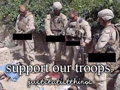 "Support our troops" #JustStatistThings