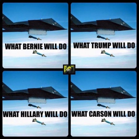 "What Bernie will do. What Trump will do. What Hillary will do. What Carson will do."