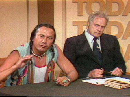 Russell Means and actor, Marlon Brando, on the Today Show