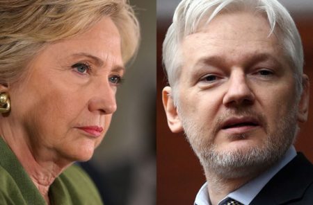 2016 Democratic Presidential Candidate, HIllary Clinton, and Wikileaks Founder, Julian Assange