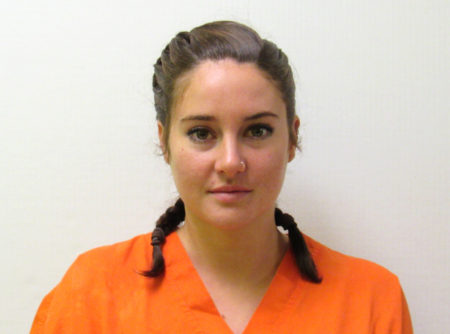 Actress Shailene Woodley's mugshot, after being arrested protesting the Dakota Access Pipeline