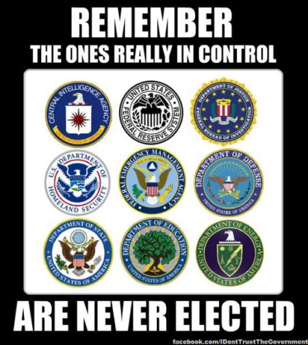 “Remember: the ones in control are never elected”